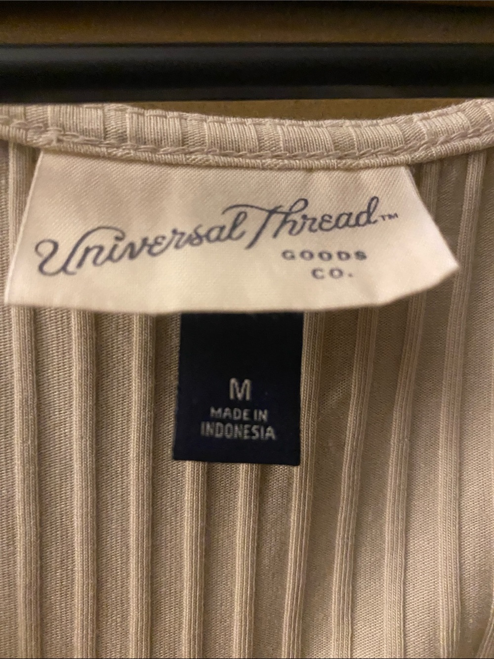 V-Neck Ribbed Long-Sleeve Top - Picture 2 of 3